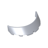 Gobricks,Windscreen 3 x 6 x 1 Curved with 2 Circular Stud Holders in Bottom,GDS-M119,62360,35298